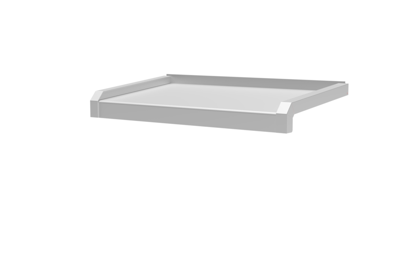 Window sill, standard version, including window sill end A600 GS/24, surface aluminum blank projection 280 mm