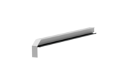 Window sill trim A 600 GS/24, standard version, surface finish bright aluminum, left alignment, view inside, projection 320 mm