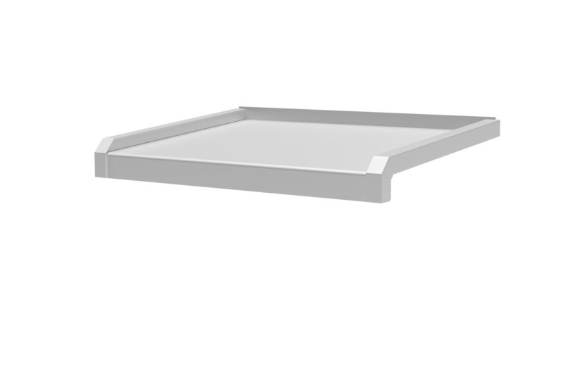 Window sill, standard version, including window sill end A600 GS/24, surface aluminum blank projection 360 mm