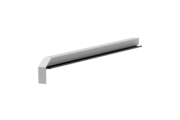 Window sill trim A 600 GS/24, standard version, surface finish bright aluminum, alignment left, view inside, projection 360 mm