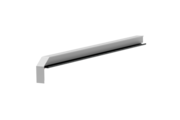 Window sill trim A 600 GS/24, standard version, surface finish bright aluminum, alignment left, view inside, projection 380 mm