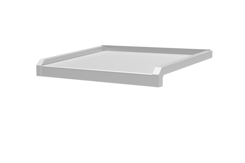 Window sill, standard version, including window sill end A600 GS/24, surface aluminum blank projection 380 mm