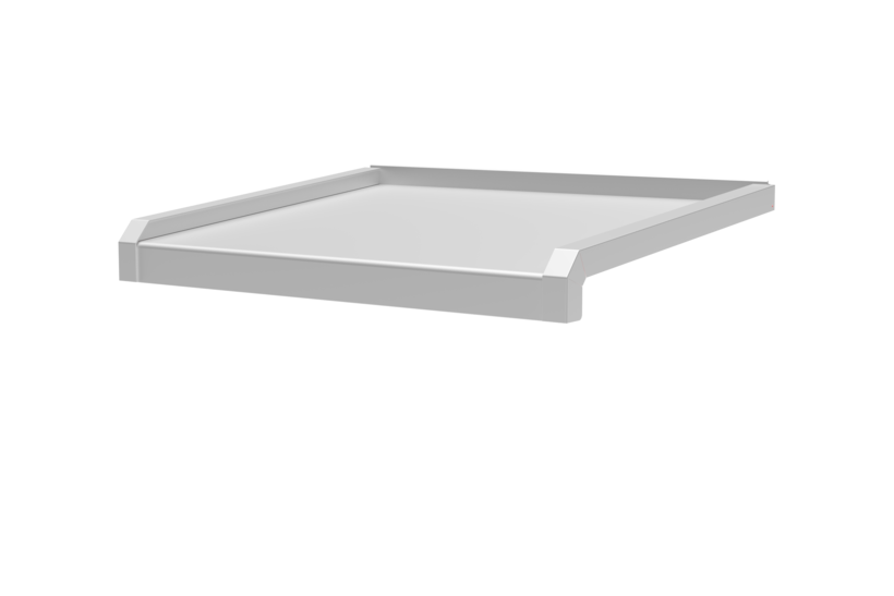 Window sill, standard version, including window sill end A600 GS/24, surface aluminum blank projection 400 mm