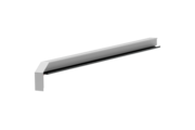 Window sill trim A 600 GS/24, standard version, surface finish bright aluminum, alignment left, view inside, projection 400 mm