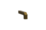 Fensterbankabschluss A 600 GS/24, Variante Softline Plus, Oberfläche E6/C33, Ausrichtung links, Ansicht aussen, Ausladung 130 mm