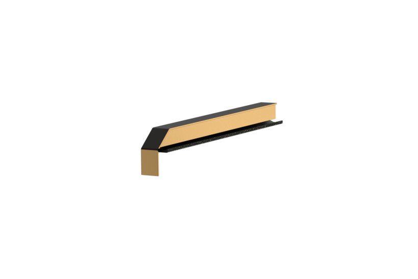 Window sill trim A600GS/24, standard version, surface E6/C34, left alignment, view inside, projection 210 mm