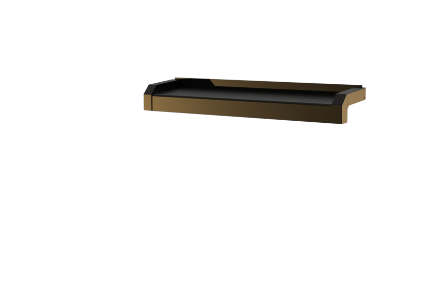 Fensterbank, Variante Softline Plus, inklusive Fensterbank Abschluss A600 GS/24, Oberfläche E6/C34 Ausladung 110 mm