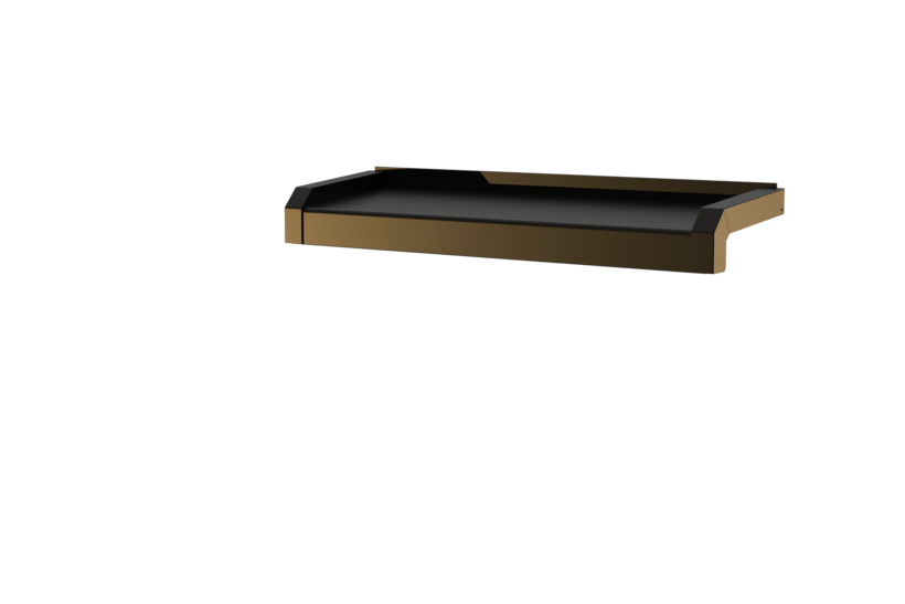 Fensterbank, Variante Softline Plus, inklusive Fensterbank Abschluss A600 GS/24, Oberfläche E6/C34 Ausladung 150 mm