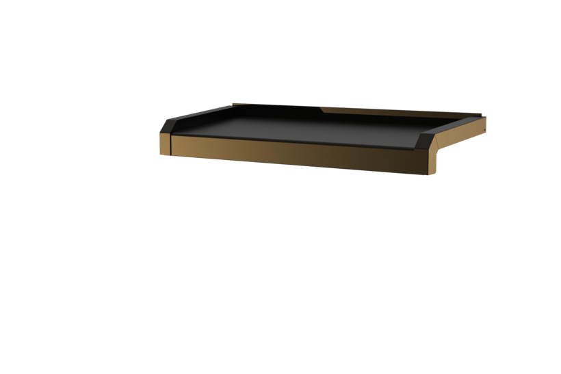 Fensterbank, Variante Softline Plus, inklusive Fensterbank Abschluss A600 GS/24, Oberfläche E6/C34 Ausladung 195 mm
