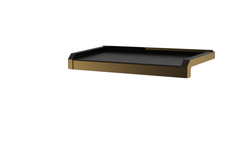 Fensterbank, Variante Softline Plus, inklusive Fensterbank Abschluss A600 GS/24, Oberfläche E6/C34 Ausladung 210 mm