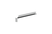 Window sill trim A 600 GS/24, Softline Plus variant, surface E6/EV1, left-hand alignment, internal view, projection 280 mm