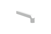 Window sill trim A 600 GS/24, Softline Plus variant, surface E6/EV1, left-hand alignment, external view, projection 280 mm