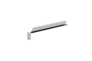 Window sill trim A 600 GS/24, Softline Plus variant, surface E6/EV1, left-hand alignment, internal view, projection 300 mm