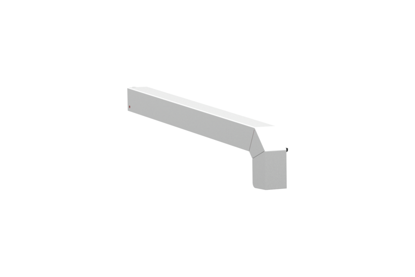 Window sill trim A 600 GS/24, Softline Plus variant, surface E6/EV1, left-hand alignment, external view, projection 300 mm