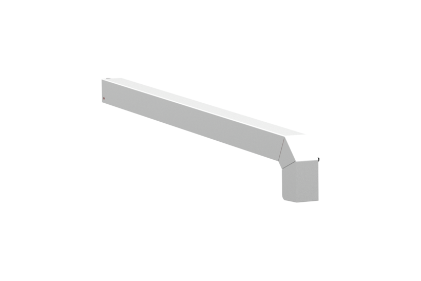 Fensterbankabschluss A 600 GS/24, Variante Softline Plus, Oberfläche E6/EV1, Ausrichtung links, Ansicht aussen, Ausladung 400 mm