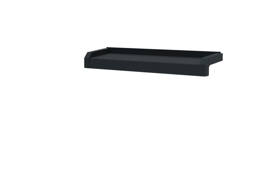 Window sill, Softline Plus variant, including window sill finish A600 GS/24, surface RAL 7016 projection 130 mm