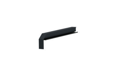 Fensterbankabschluss A 600 GS/24, Variante Softline Plus, Oberfläche RAL 7016, Ausrichtung links, Ansicht innen, Ausladung 210 mm