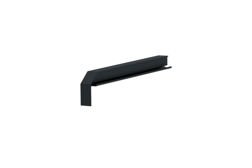 Window sill trim A 600 GS/24, Softline Plus variant, surface RAL 7016, alignment left, view inside, projection 225 mm
