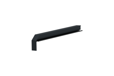 Fensterbankabschluss A 600 GS/24, Variante Softline Plus, Oberfläche RAL 7016, Ausrichtung links, Ansicht innen, Ausladung 280 mm