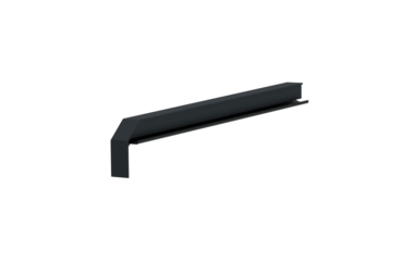 Fensterbankabschluss A 600 GS/24, Variante Softline Plus, Oberfläche RAL 7016, Ausrichtung links, Ansicht innen, Ausladung 300 mm