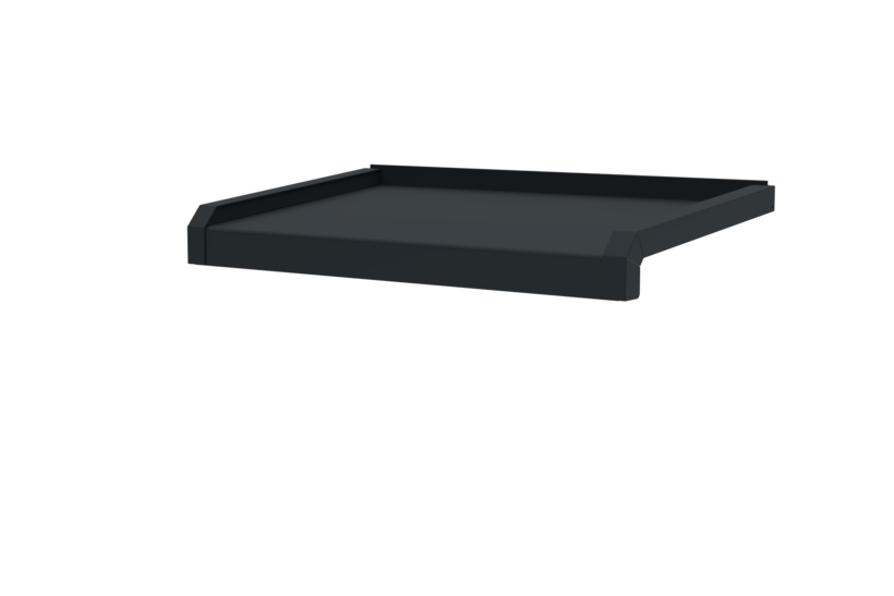 Fensterbank, Variante Softline Plus, inklusive Fensterbank Abschluss A600 GS/24, Oberfläche RAL 7016 Ausladung 300 mm