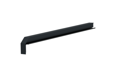 Fensterbankabschluss A 600 GS/24, Variante Softline Plus, Oberfläche RAL 7016, Ausrichtung links, Ansicht innen, Ausladung 400 mm