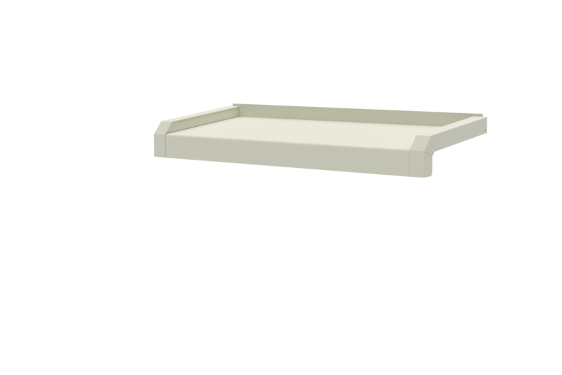 Fensterbank, Variante Softline Plus, inklusive Fensterbank Abschluss A600 GS/24, Oberfläche RAL 9016 Ausladung 210 mm