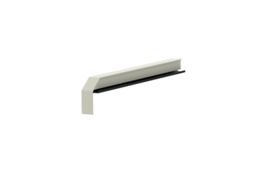 Window sill trim A 600 GS/24, Softline Plus variant, surface RAL 9016, left-hand alignment, internal view, projection 240 mm