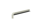 Window sill trim A 600 GS/24, Softline Plus variant, surface RAL 9016, left-hand alignment, internal view, projection 280 mm