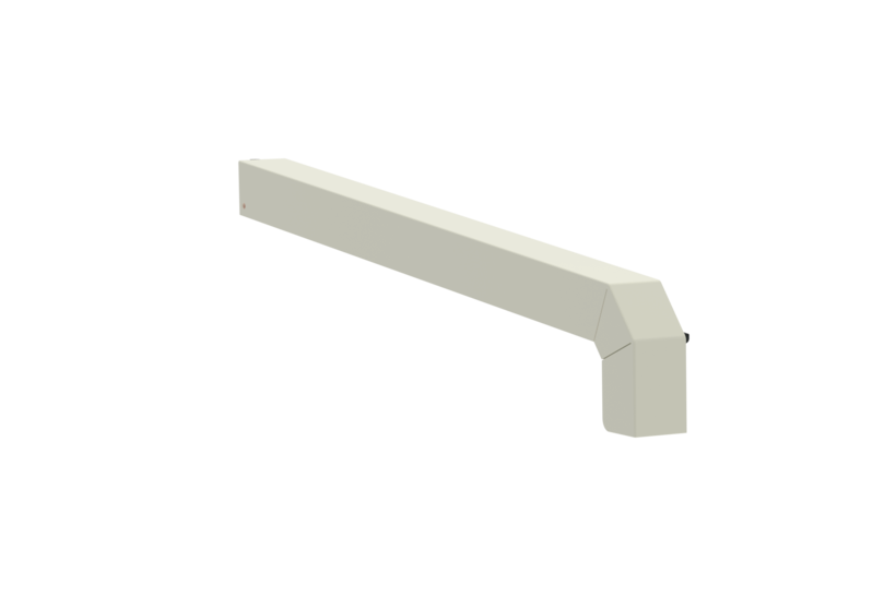 Fensterbankabschluss A 600 GS/24, Variante Softline Plus , Oberfläche RAL 9016, Ausrichtung links, Ansicht aussen, Ausladung 360 mm