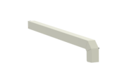 Window sill trim A 600 GS/24, Softline Plus variant, surface RAL 9016, left-hand alignment, external view, projection 400 mm