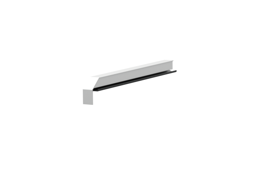 Window sill trim A600GS/24, standard variant, surface E6/EV1, left-hand alignment, internal view, projection 250 mm