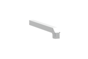Window sill trim A600GS/24, standard variant, surface E6/EV1, left-hand alignment, external view, projection 270 mm