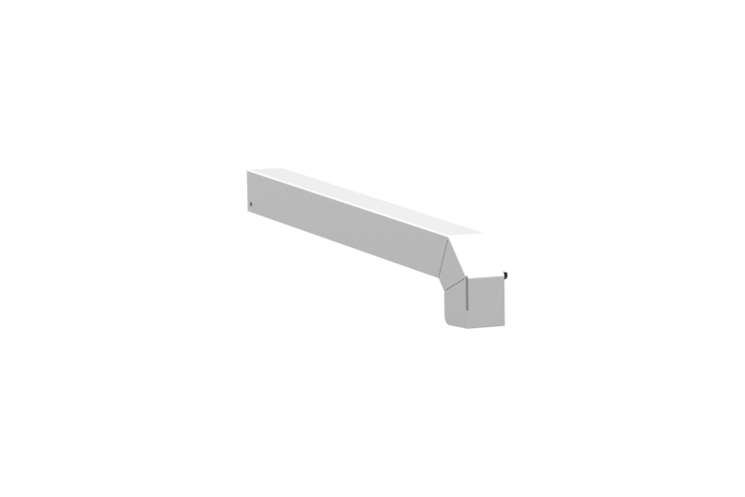 Window sill trim A600GS/24, standard variant, surface E6/EV1, left-hand alignment, external view, projection 270 mm