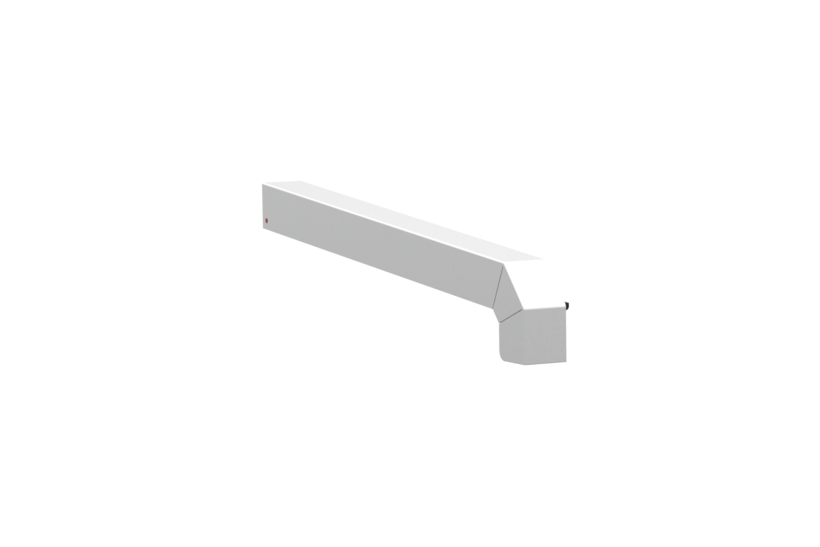 Window sill trim A600GS/24, standard version, surface E6/EV1, left-hand alignment, external view, projection 290 mm