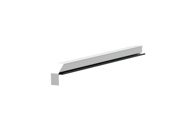 Window sill trim A600GS/24, standard version, surface E6/EV1, left alignment, view inside, projection 330 mm