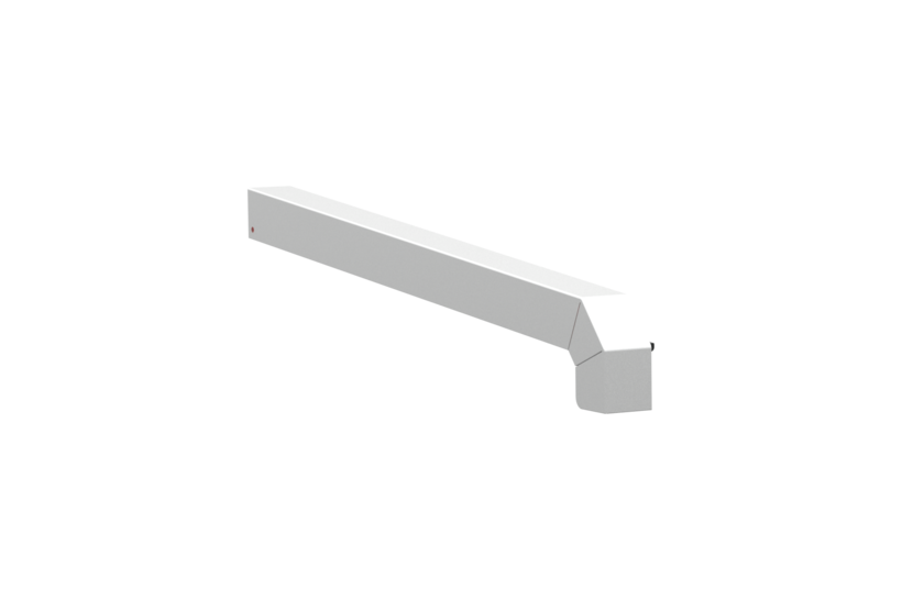 Window sill trim A600GS/24, standard variant, surface E6/EV1, left-hand alignment, external view, projection 350 mm