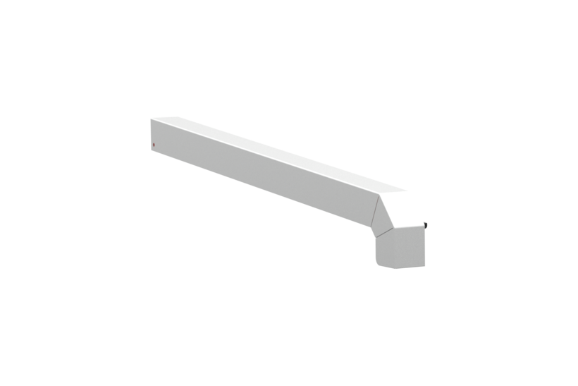 Window sill trim A600GS/24, standard version, surface E6/EV1, left-hand alignment, external view, projection 370 mm