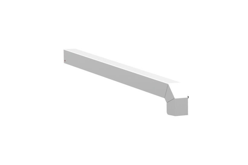 Window sill trim A600GS/24, standard variant, surface E6/EV1, left-hand alignment, external view, projection 390 mm