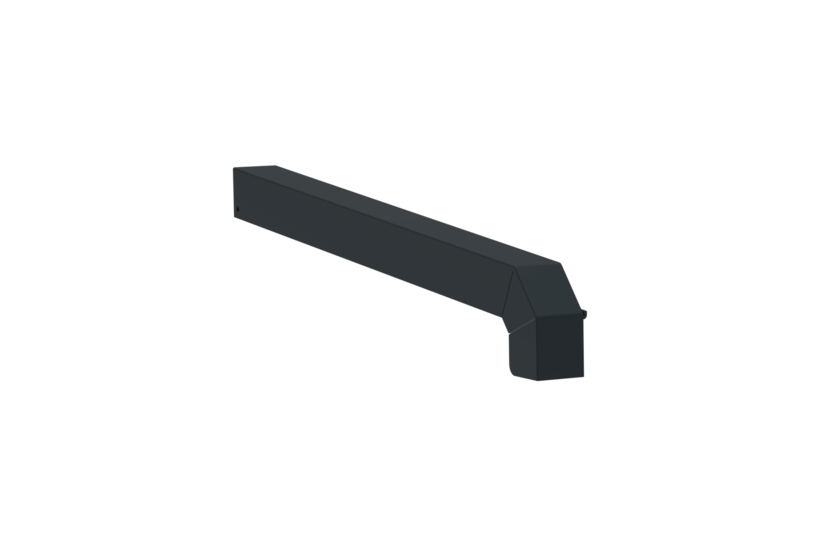 Window sill trim A600GS/24, standard version, left alignment, surface RAL 7016, external view, projection 310 mm