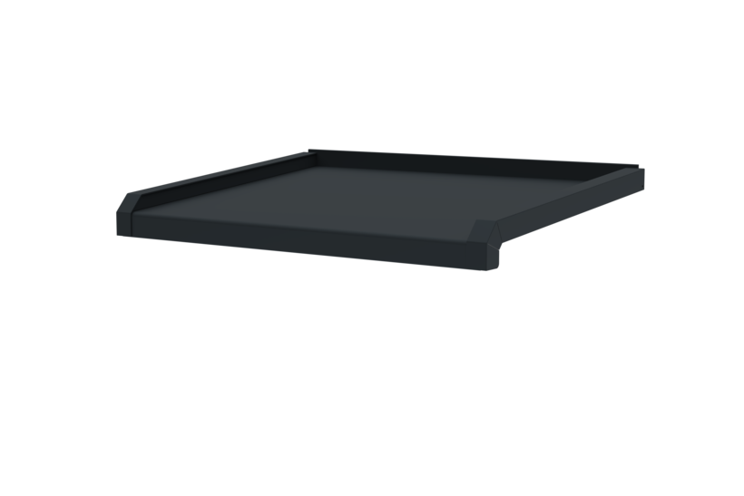 Window sill including window sill trim A600GS/24, standard version, surface RAL 7016, projection 370 mm