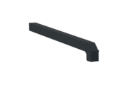Window sill closure A600GS/24, standard version, left alignment, surface RAL 7016, external view, projection 390 mm