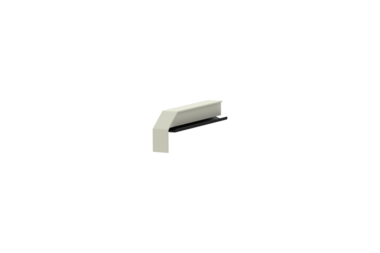 Window sill trim A600GS/24, standard version, right-hand alignment, surface RAL 7016, external view, projection 390 mm