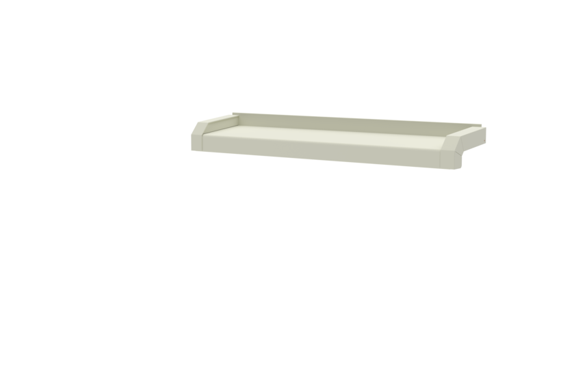 Window sill including window sill trim A600GS/24, standard version, surface RAL 9016, projection 110 mm