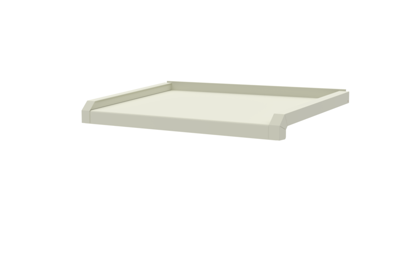 Fensterbank inklusive Fensterbankabschluss A600GS/24, Variante Standard, Oberfläche RAL 9016, Ausladung 310 mm