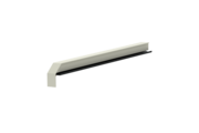 Window sill trim A600GS/24, standard version, surface RAL 9016, left-hand alignment, view inside, projection 330 mm