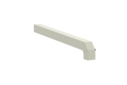 Window sill trim A600GS/24, standard version, surface RAL 9016, alignment left, external view, projection 350 mm