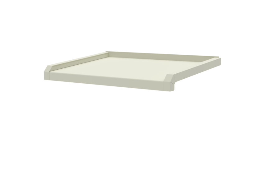 Window sill including window sill trim A600GS/24, standard version, surface RAL 9016, projection 350 mm