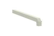 Window sill closure A600GS/24, standard version, surface RAL 9016, alignment left, external view, projection 390 mm