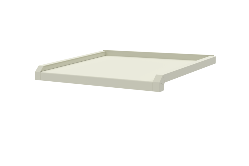 Window sill including window sill trim A600GS/24, standard version, surface RAL 9016, projection 390 mm